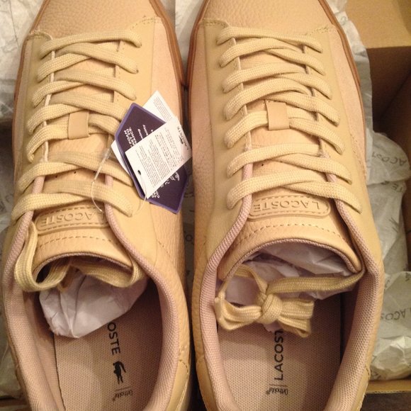 Lacoste Men's L006-TG5 Tan Leather & Suede Sneakers - 11.5 - New in Box - Picture 5 of 10